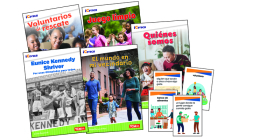 Icivics Spanish Grade 1: Community & Social Awareness 5-Book Set + Game Cards Cover Image