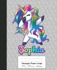 Hexagon Paper Large: SOPHIA Unicorn Rainbow Notebook By Weezag Cover Image