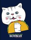 Rosemary Cat Eats a Taco Notebook Navy Blue Edition By Fruitflypie Books Cover Image