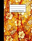 Composition Notebook: Old Vintage Yellow Flower Floral Design Large Notebook Cover Image