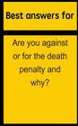 Best answers for Are you against or for the death penalty and why? By Barbara Boone Cover Image