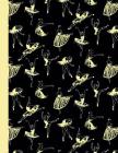 Ballet Dancers Notebook: Dance Ballet Black & Yellow Writing Notebook in Dance Poses for Dance Class (8.5 x11 in & 110 Pages) By In Motion Paper Press Cover Image