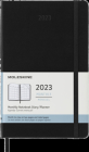 Moleskine 2023 Monthly Planner, 12M, Large, Black, Hard Cover (5 x 8.25) By Moleskine Cover Image