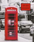 Dot Grid Notebook: London phone booth; 18 months; July 1, 2019 - December 31, 2020; 8 x 10 By Atkins Avenue Books Cover Image