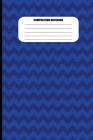 Composition Notebook: Alternating Blue and Dark Blue Zig Zags (100 Pages, College Ruled) Cover Image