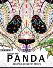 Easy Flower and Panda Coloring book for Adults: An Adult coloring Book Cover Image