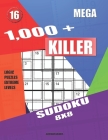 1,000 + Mega sudoku killer 8x8: Logic puzzles extreme levels By Basford Holmes Cover Image