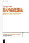 Die Bedeutung des Populären (Studien Zur Deutschen Literatur #225) By Philipp Pabst Cover Image