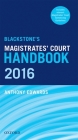 Blackstone's Magistrates' Court Handbook 2016 Cover Image