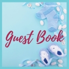 Premium Guest Book - Baby Shower It's a Boy - 80 Premium color pages- 8.5 x8.5 Cover Image