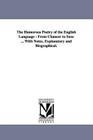 The Humorous Poetry of the English Language: From Chaucer to Saxe ... With Notes, Explanatory and Biographical. By James Parton Cover Image