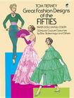 Great Fashion Designs of the Fifties Paper Dolls: 30 Haute Couture Costumes by Dior, Balenciaga and Others (Dover Paper Dolls) Cover Image