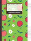 Composition Notebook: Red Apples and Floral College Ruled Notebook for Girls, Kids, School, Students and Teachers By Creative School Co Cover Image