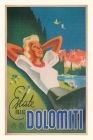 Vintage Journal Dolomites, Italy Travel Poster Cover Image