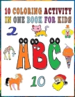 10 Coloring Activity in One Book for Kids: +180 Picture for coloring in 10 areas, 8,5x11 in By Sam Hsa Cover Image