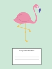 Composition Notebook: Minimalist Flamingo Vibes, Cool/Cute College Rule Exercise Notepad for Writing, Women and Girls, School or Office (7.4 Cover Image