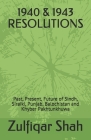 1940 & 1943 Resolutions: Past, Present, Future of Sindh, Siraiki, Punjab, Balochistan and Khyber Pakhtunkhuwa By Zulfiqar Shah Cover Image