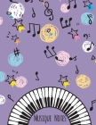 Musique Notes: Carnet de partitions vierge couleur Lavande - papier manuscrit - 11 portées par page - pas de clef - 120 pages - grand By Galaxy Books Cover Image