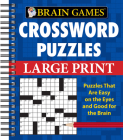 Brain Games - Crossword Puzzles - Large Print (Blue) Cover Image