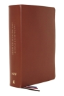 Niv, Charles F. Stanley Life Principles Bible, 2nd Edition, Genuine Leather, Brown, Comfort Print: Holy Bible, New International Version By Charles F. Stanley (Editor), Thomas Nelson Cover Image
