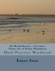 30 Worksheets - Greater Than for 4 Digit Numbers: Math Practice Workbook Cover Image