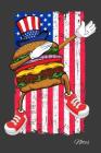 Notes: A Cute Dabbing USA Patriotic Cheeseburger Notebook By Alledras Designs Cover Image