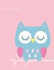 Notebook: Cute owl on pink cover and Dot Graph Line Sketch pages, Extra large (8.5 x 11) inches, 110 pages, White paper, Sketch, Cover Image