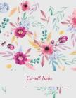 Cornell Notes: Beauty Pink Floral, Note Taking Notebook, Cornell Note Taking System Book, US Letter 120 Pages Large Size 8.5