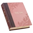 KJV Holy Bible, Note-Taking Bible, Faux Leather Hardcover - King James Version, Brown/Pink Cover Image