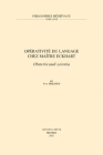 Operativite Du Langage Chez Maitre Eckhart: 'Obstetricandi Scientia' By Y. Meessen Cover Image