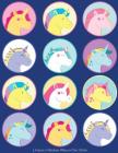 Unicorn Sticker Album For Girls: 100 Plus Pages For PERMANENT Sticker Collection, Activity Book For Girls, Blue - 8.5 by 11 By Maz Scales (Illustrator), Fat Dog Journals Cover Image