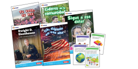 Icivics Spanish Grade 2: Leadership & Responsibility 5-Book Set + Game Cards Cover Image