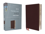 NIV, Thinline Bible, Giant Print, Bonded Leather, Burgundy, Red Letter Edition By Zondervan Cover Image