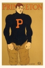 Vintage Journal Princeton Poster, Burly Football Player By Found Image Press (Producer) Cover Image