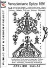 PADP-Script 009: Venezianische Spitze 1591 No.2: Stickmuster und Designvorlagen Sticken, Häkeln, Stricken, Weben, Klöppeln By K-Winter Atelier-Kalai (Editor) Cover Image