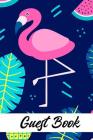 Guestbook: Pink Flamingo Beach House Guest Book Vacation House Guestbook Cover Image