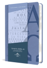Biblia RVR 1960 letra grande tamaño manual, simil piel azul celeste con nombres de Dios / Spanish Bible RVR 1960 Handy Size Large Print Leathersoft Soft Blue Cover Image