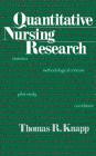 Quantitative Nursing Research By Thomas R. Knapp Cover Image