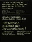 Der Mensch ALS Maß Der Raumordnung?: Aménagement Du Territoire À l'Échelle Humaine?- Man. the Gauge of Spatial / Regional Planning? (Forschungen Der Europaeischen Fakultaet Fuer Bodenordnung #10) By Günther Frohberg (Editor), Guido Leidig (Editor) Cover Image