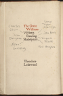 The Great William: Writers Reading Shakespeare By Theodore Leinwand Cover Image