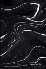 Notebook: Black and white marble waves, wide ruled paper By Mona's Marble Cover Image