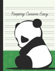 Keeping Cursive Easy: Double Line Notebook For Kids - Cute Panda Bear Cover Image