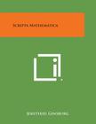 Scripta Mathematica By Jekuthiel Ginsburg Cover Image