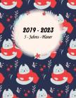 2019 - 2023 5 - Jahres - Planer: Monatsplaner für 5 Jahre - 60 Monate Kalender, 5 Jahre Terminvereinbarung, Tagebuch, Logbuch (Design: Katze) By 5. Jahres Tagebuch 5. Jahres Kalender Cover Image