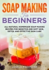 Soap Making for Beginners: All-natural Homemade Soap Making Recipes for Sensitive and Soft Skin, Detox and Effective Skin Care By Janela Maccsone Cover Image