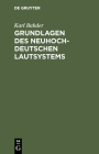 Grundlagen des neuhochdeutschen Lautsystems Cover Image