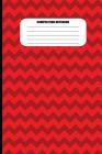 Composition Notebook: Bright Red and Dark Red Zig Zag Design (100 Pages, College Ruled) By Sutherland Creek Cover Image