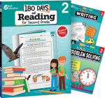180 Days Reading, Writing & Problem Solving Grade 2: 3-Book Set (180 Days of Practice) By Multiple Authors Cover Image
