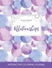 Adult Coloring Journal: Relationships (Sea Life Illustrations, Purple Bubbles) Cover Image