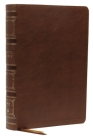 Nkjv, Single-Column Wide-Margin Reference Bible, Leathersoft, Brown, Red Letter, Comfort Print: Holy Bible, New King James Version Cover Image